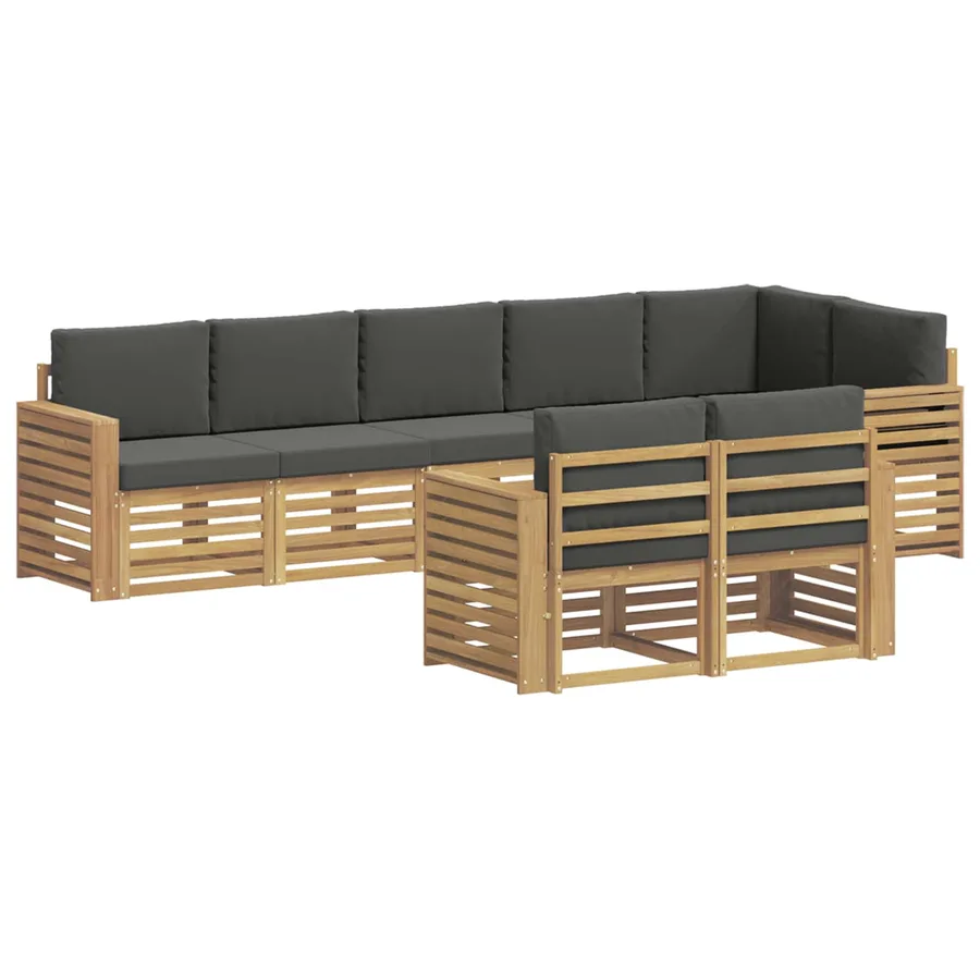 Ensemble de canapés d'extérieur 8 pcs Blanc et anthracite - 2