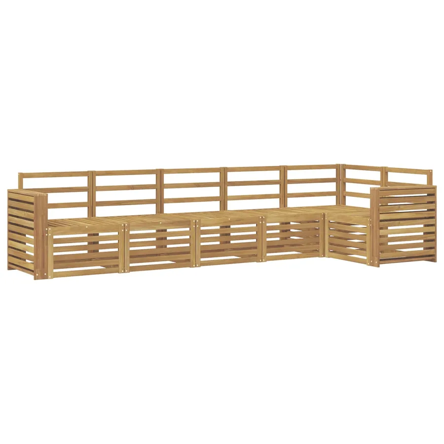 Ensemble de canapés d'extérieur 6 pcs Blanc 310 x 132,5 x 73 cm - 2