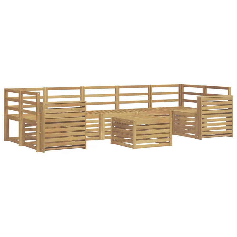Ensemble de canapés d'extérieur 8 pcs Blanc - 2