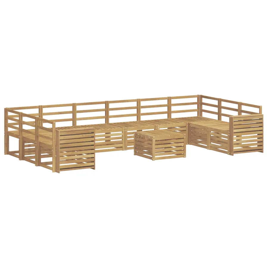 Ensemble de canapés d'extérieur 11 pcs Blanc 59 x 59 x 37 cm - 2