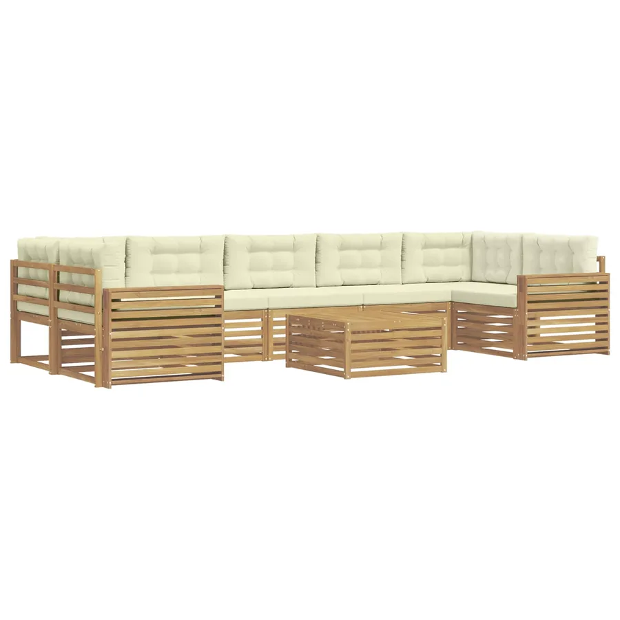 Ensemble de canapés d'extérieur 8 pc Blanc et crème - 2