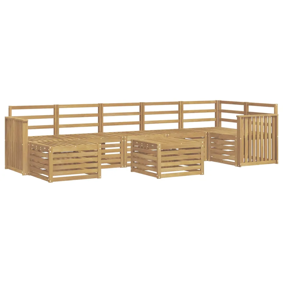 Ensemble de canapés d'extérieur 8 pcs Blanc 59 x 59 x 37 cm - 2