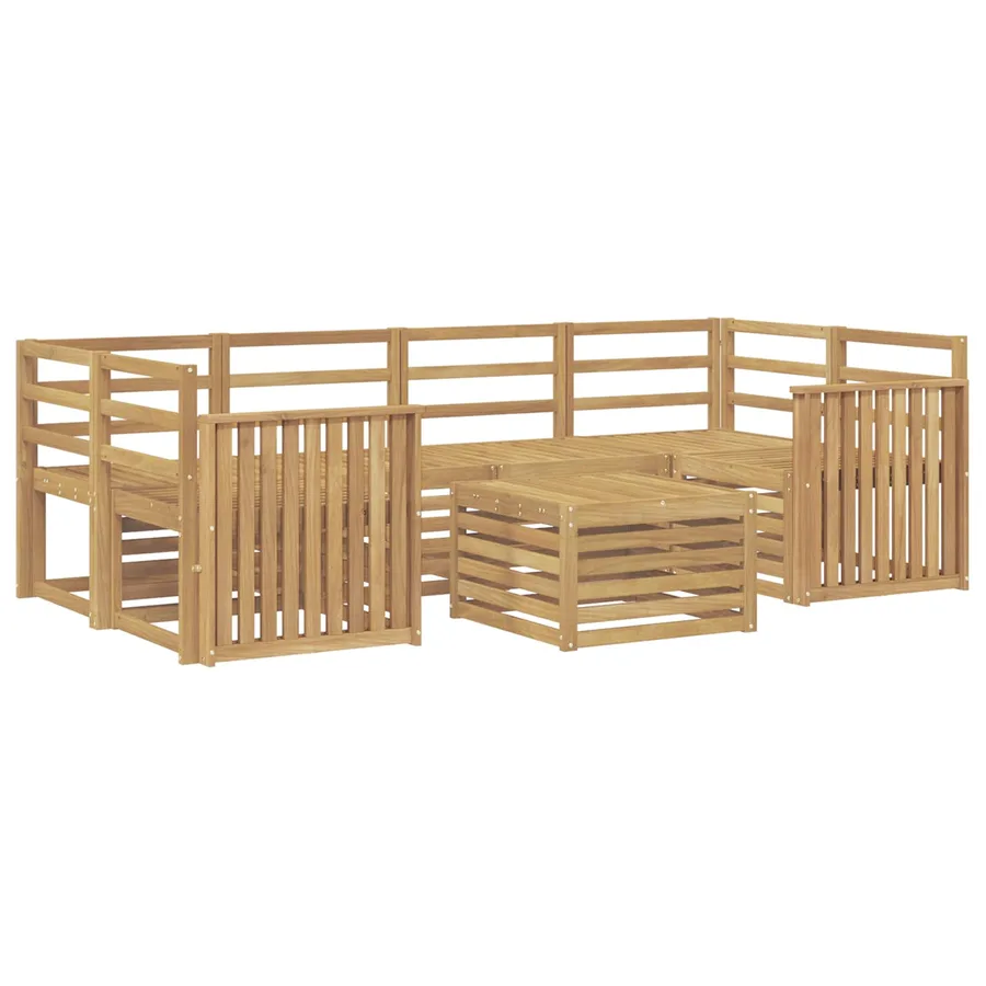 Ensemble de canapés d'extérieur 7 pcs Blanc - 2