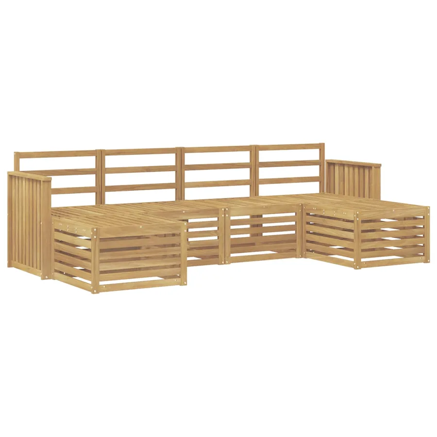 Ensemble de canapés d'extérieur 6 pcs Blanc 249 x 122,5 x 73 cm - 2