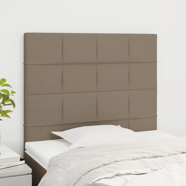 Tête de lit Taupe 80x5x118/128 cm Tissu
