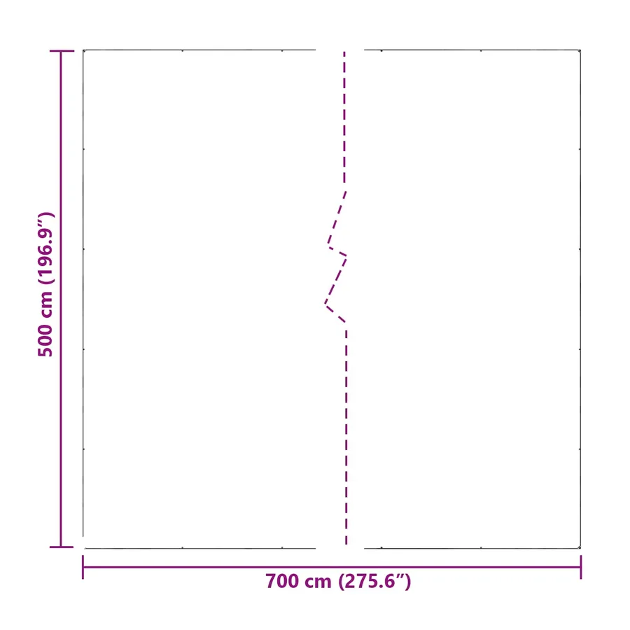 Bâche avec œillets Transparent 7 x 5 m Polyéthylène - 10