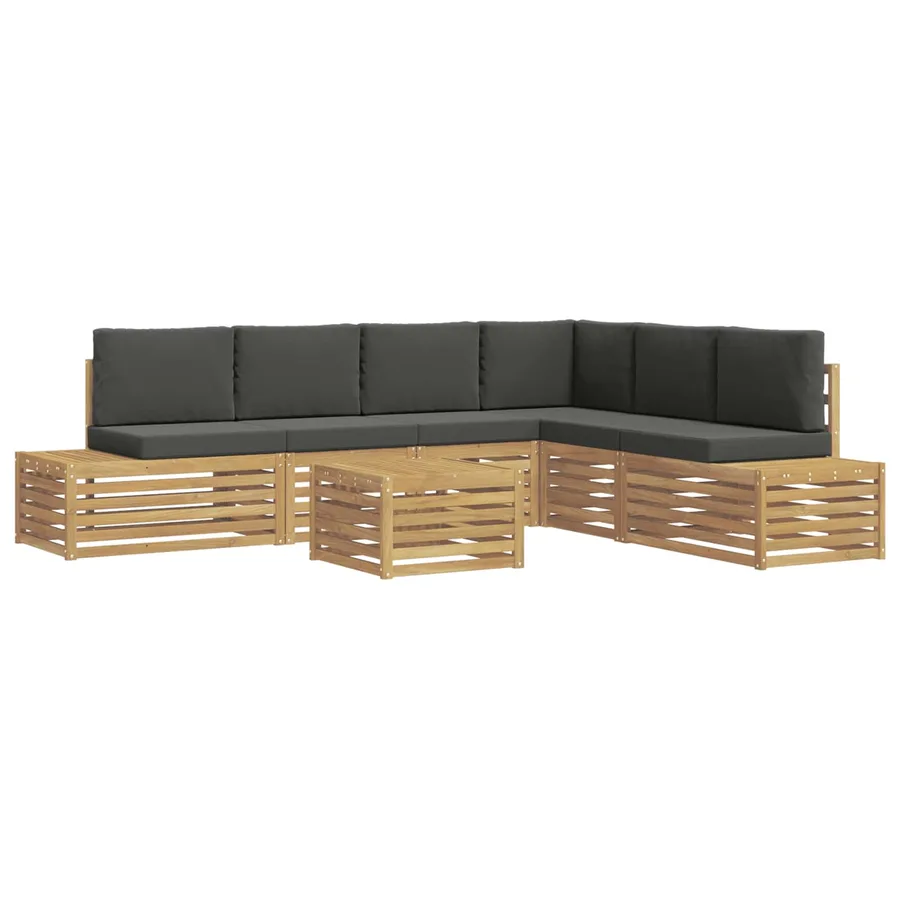 7 pcs Ensemble de canapés d'extérieur Polyester - 2