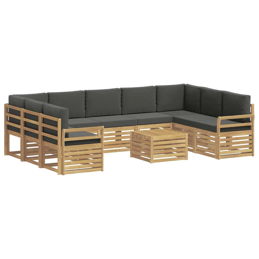 Ensemble de canapés d'extérieur 10 pcs Blanc et anthracite - 2