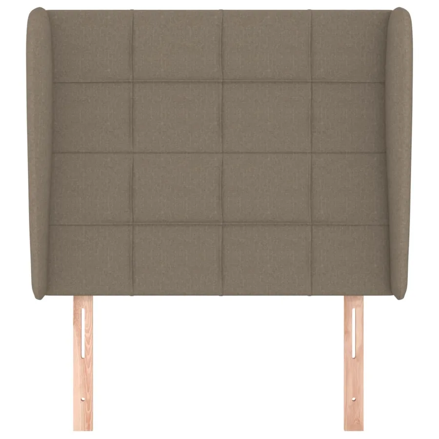 Tête de lit avec oreilles Taupe 83x23x118/128 cm Tissu - 3