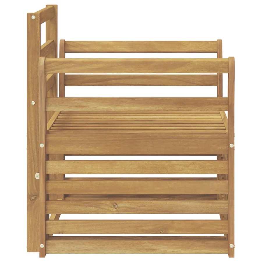 Ensemble de canapés d'extérieur Bois d'Acacia Massif Blanc - 4