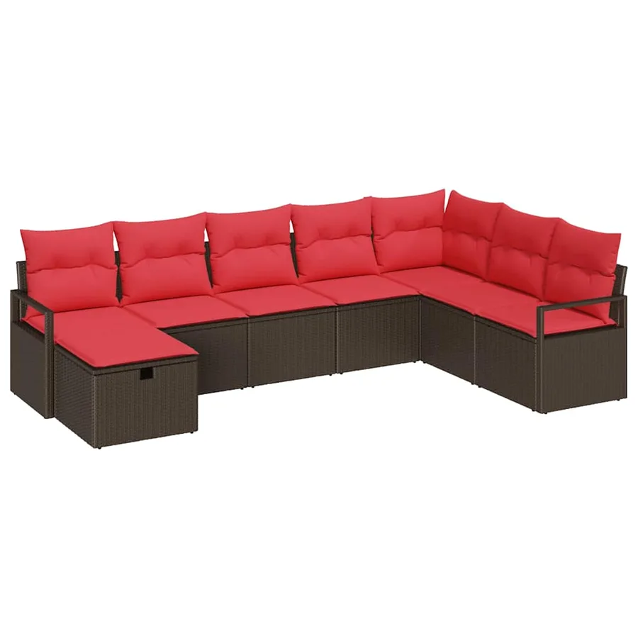Ensemble de Canapés avec coussin 6 pcs polyrotin - 2