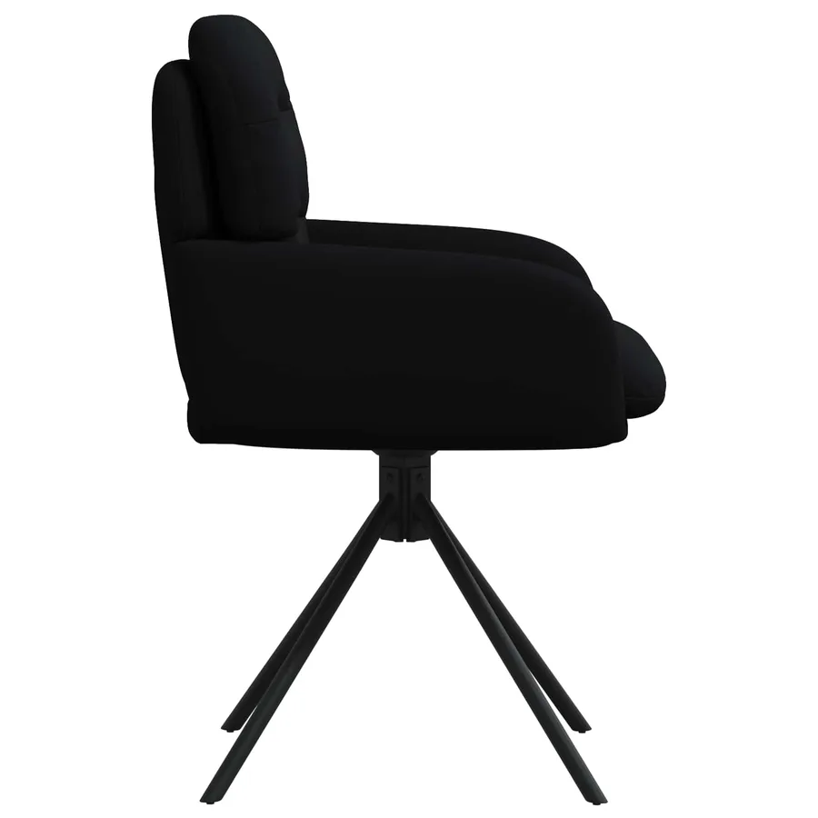 Chaises de salle à manger pivotantes 2 pcs Simili cuir Noir - 4