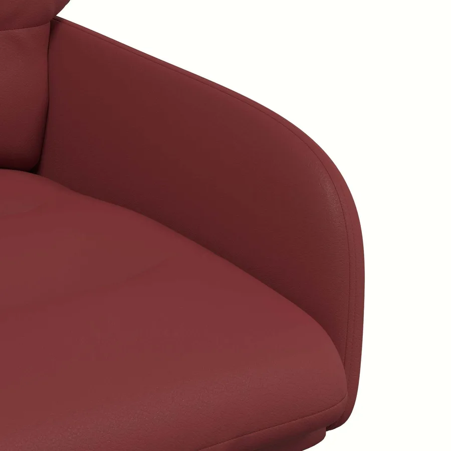 Chaises de salle à manger pivotantes 2 pcs Simili cuir Bordeaux - 6