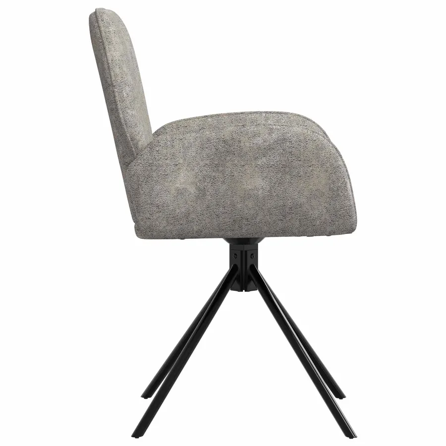 Chaises de salle à manger pivotantes 2 pcs Simili daim - 4