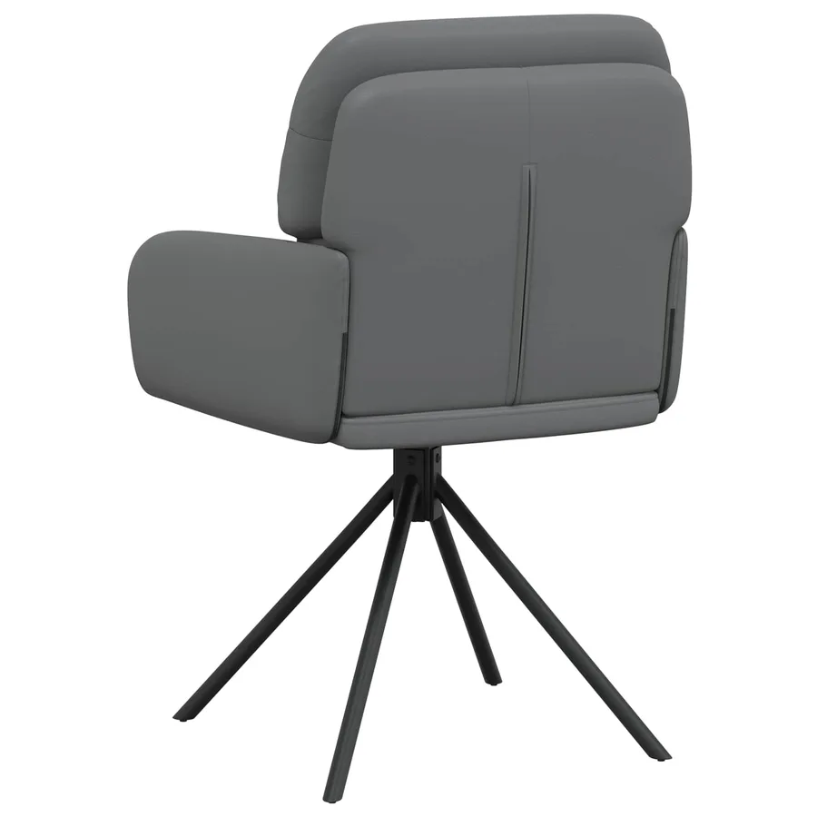 Chaises de salle à manger pivotantes 6 pcs Simili cuir Gris - 5