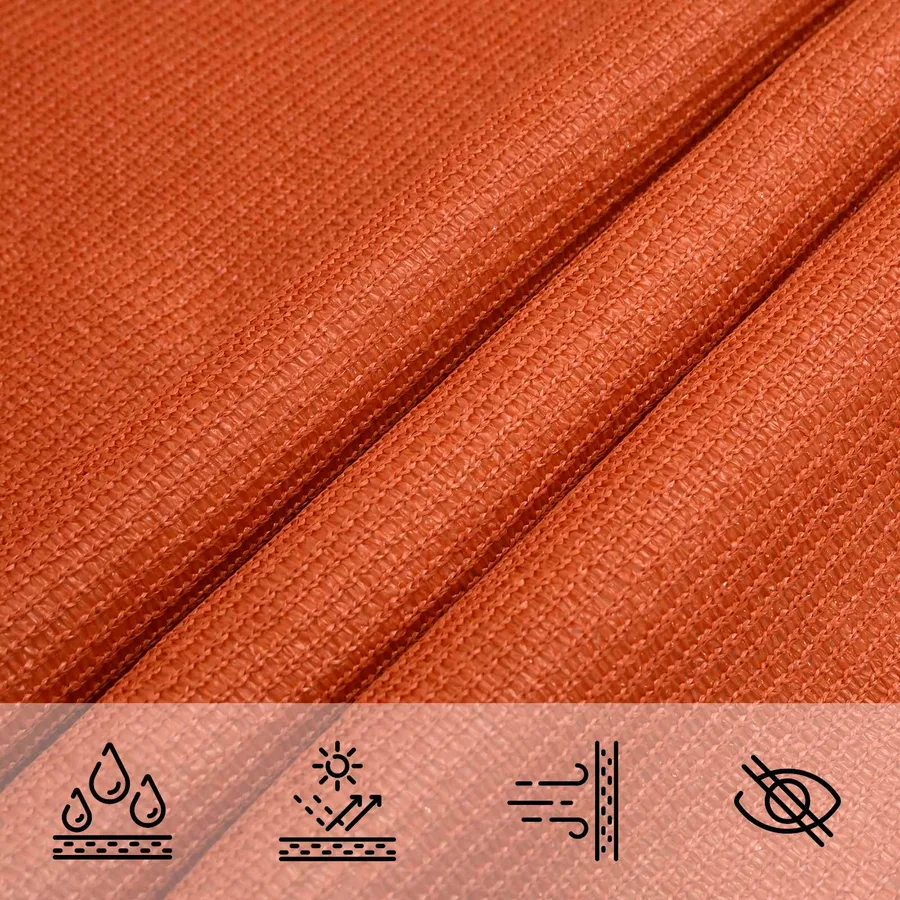 Voile d'ombre Orange 2,5 x 6 m HDPE - 4