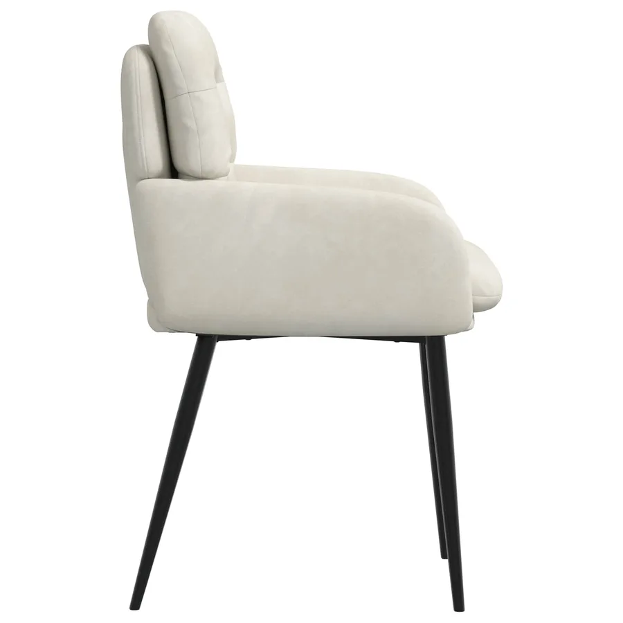 Chaises de salle à manger 6 pcs Velours Crème 59 x 59,5 x 90 cm - 4
