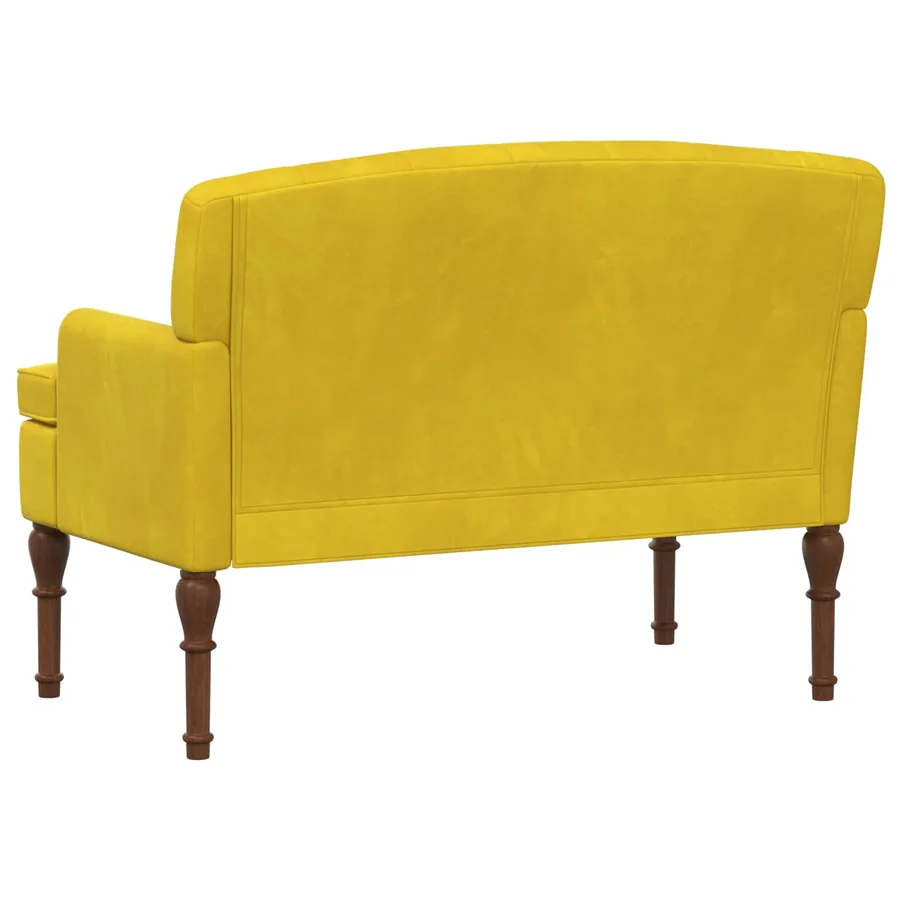 Canapé love seat avec capitonnage en boutons Jaune clair - 5