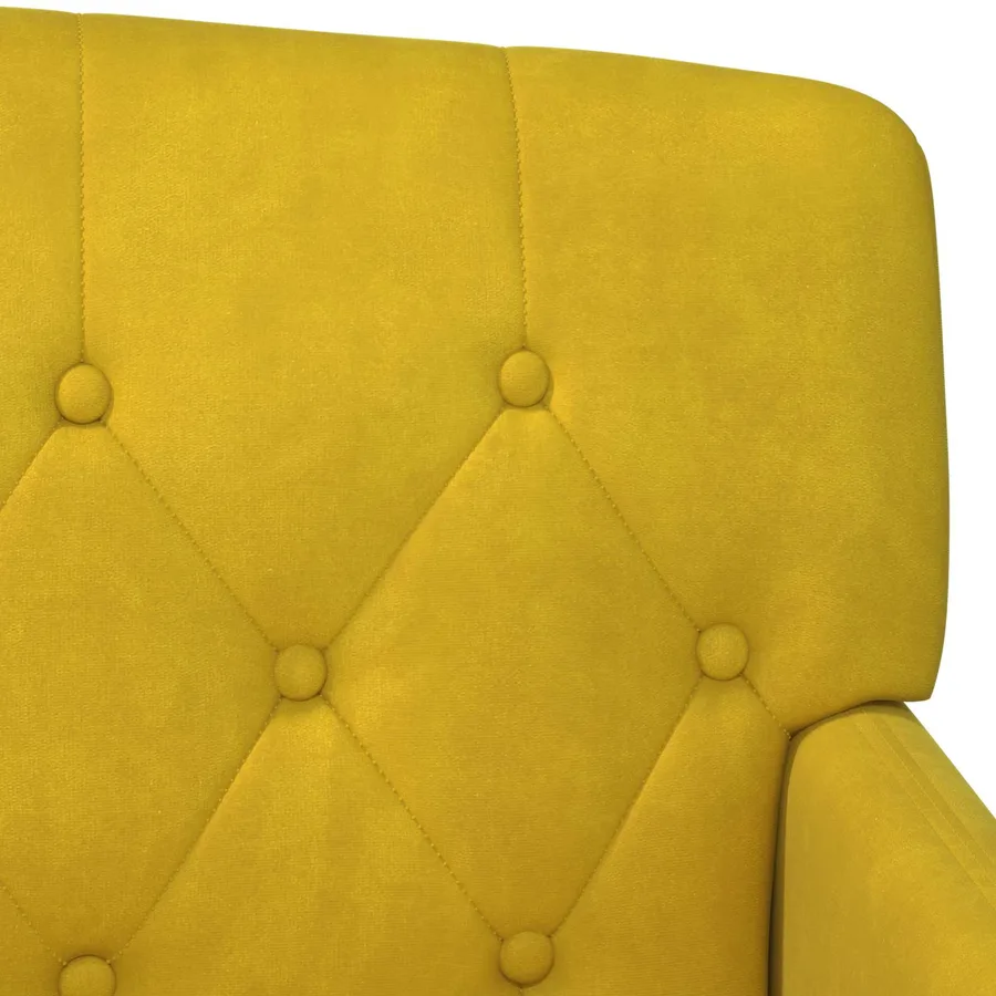 Canapé love seat avec capitonnage en boutons Jaune clair - 7