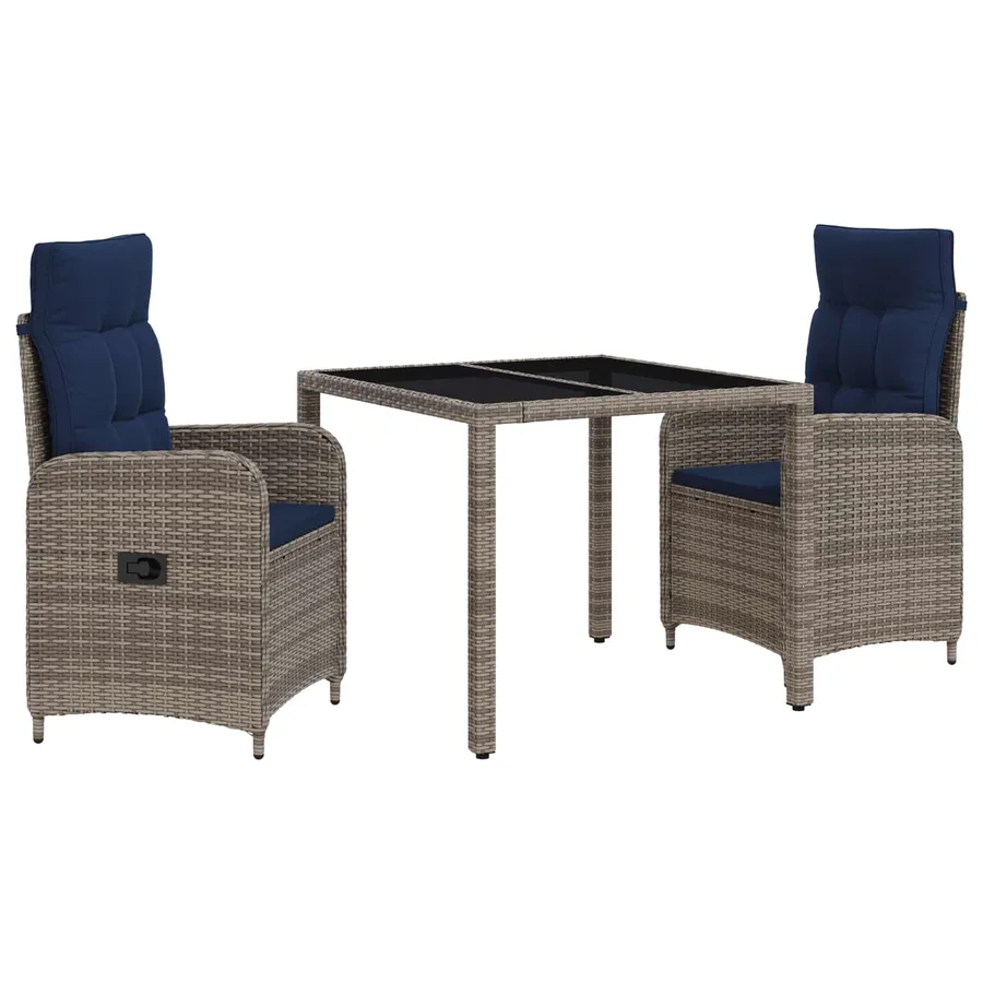 Ensemble de repas extérieur 3 pcs polyrotin - 2