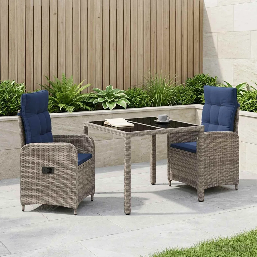Ensemble de repas extérieur 3 pcs polyrotin - 3