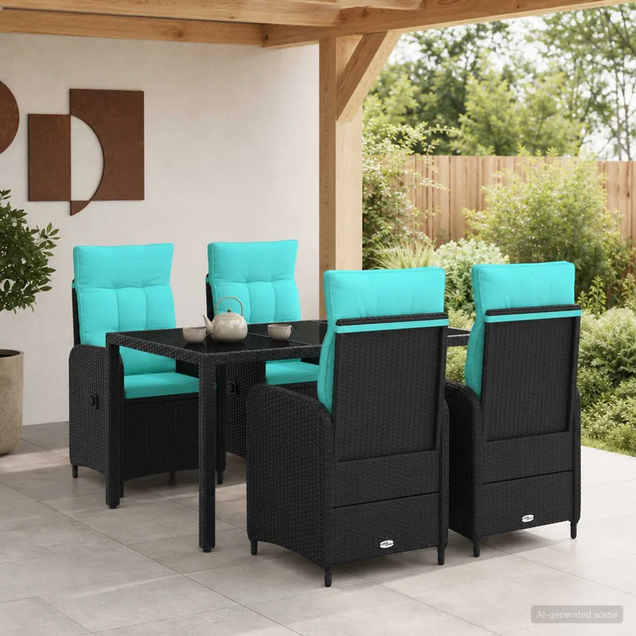 Ensemble de repas extérieur 5 pcs polyrotin