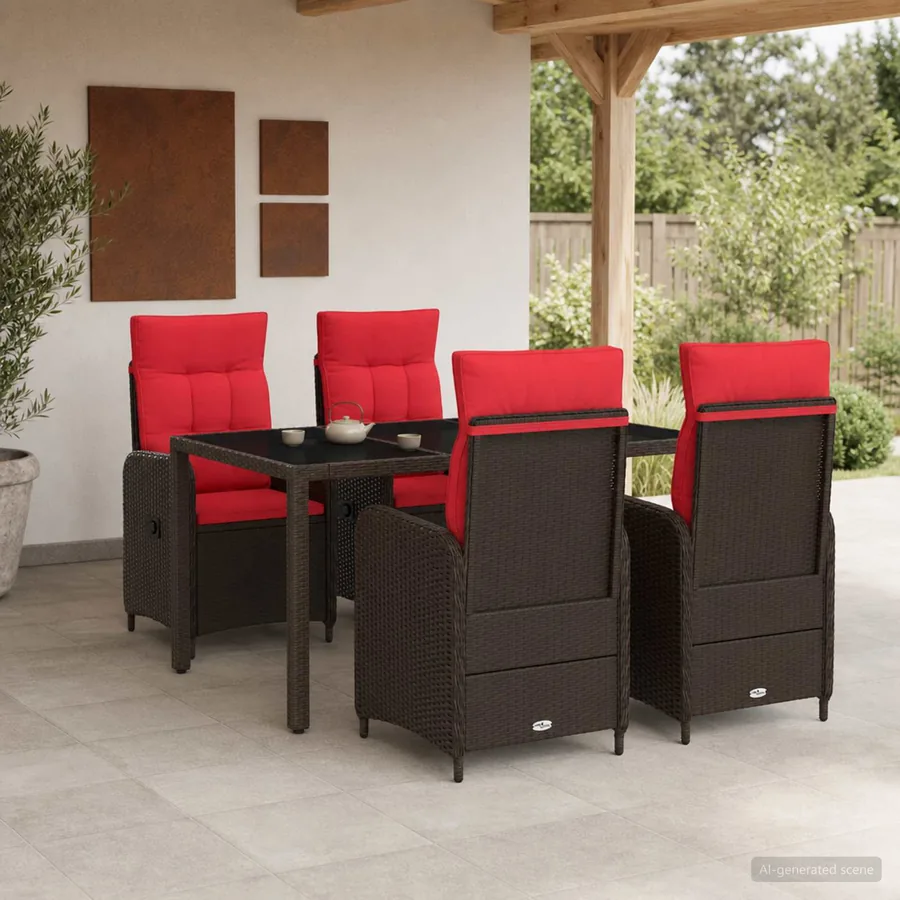 Ensemble de repas extérieur 5 pcs polyrotin