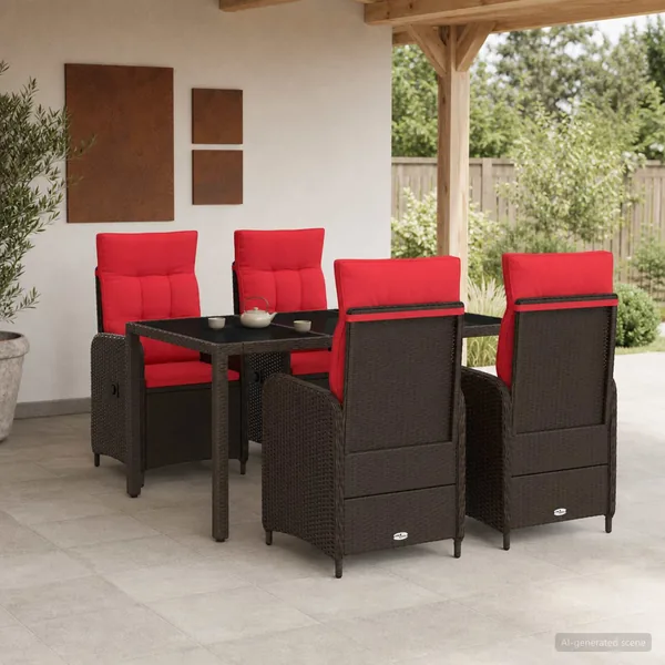 Ensemble de repas extérieur 5 pcs polyrotin