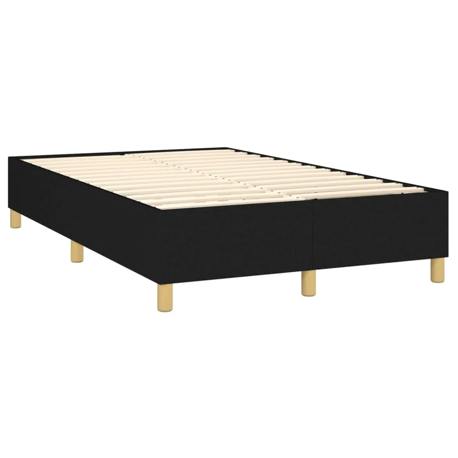 Sommier à lattes de lit avec matelas Noir 120x200 cm Tissu - 4