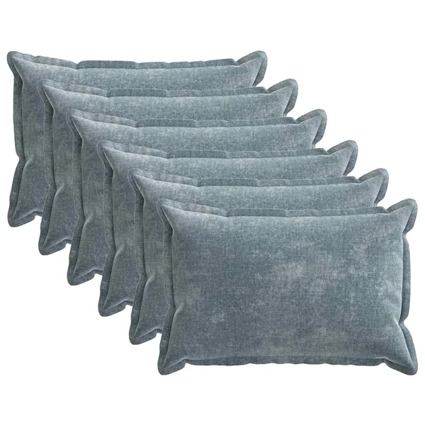 Housse de coussin 6 pcs HOUTEN Bleu clair 50 x 80 cm