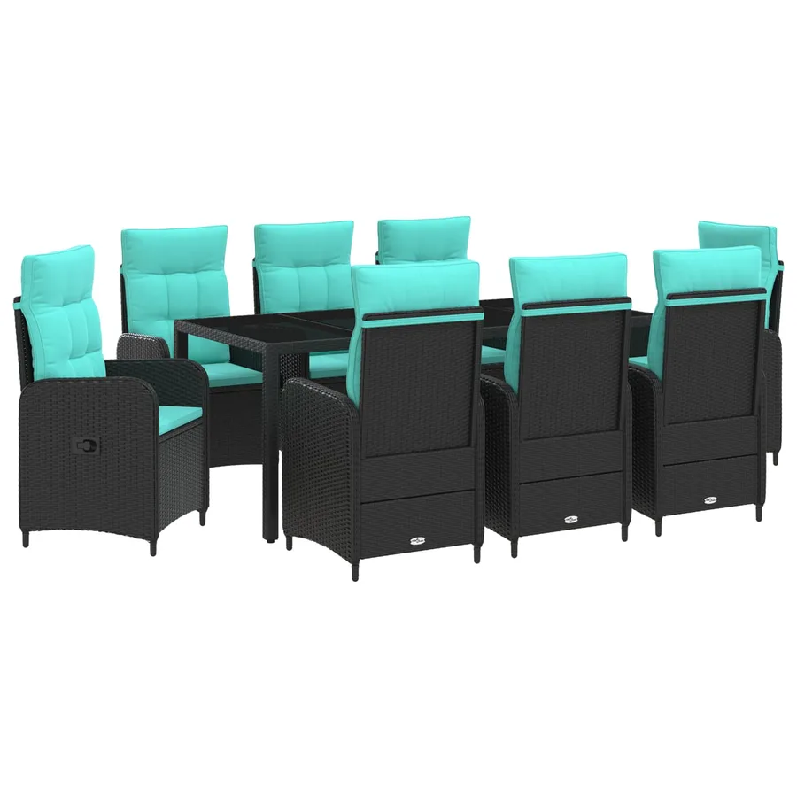 Ensemble de repas extérieur 9 pcs polyrotin - 2
