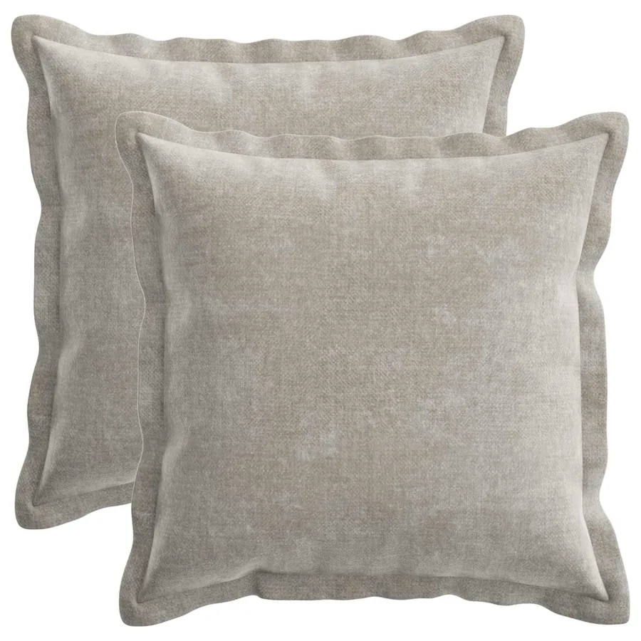 Housse de coussin 2 pcs HOUTEN Gris clair 45 x 45 cm