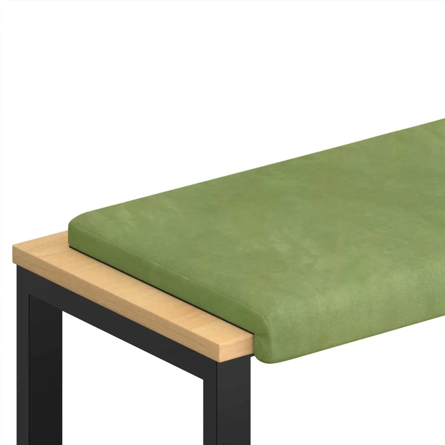 Coussin de banc Velours (V) Vert clair Profondeur 35 cm - 2