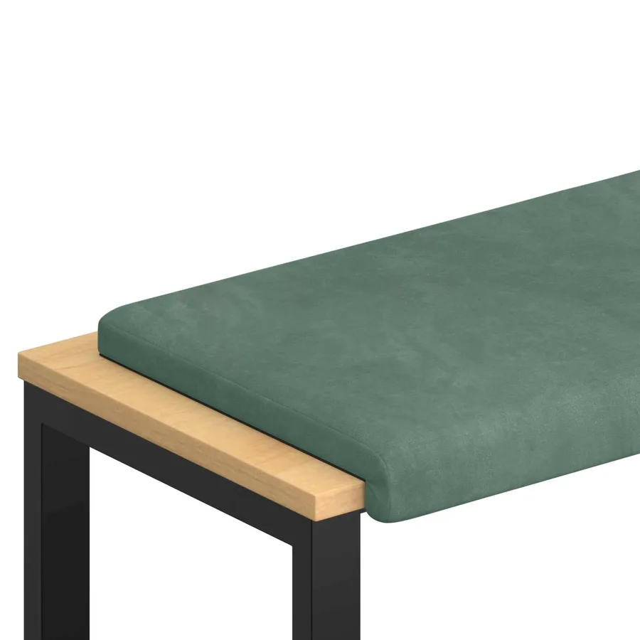 Coussin de banc Velours (V) Vert Mer Profondeur 35 cm - 2
