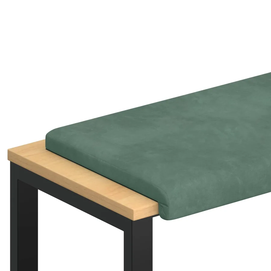Coussin de banc Velours (V) Vert Mer Profondeur 35 cm - 2