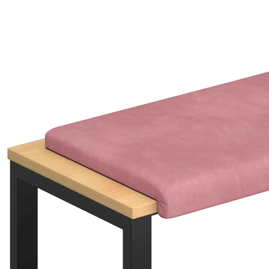 Coussin de banc Velours (V) Rose Profondeur 35 cm - 2