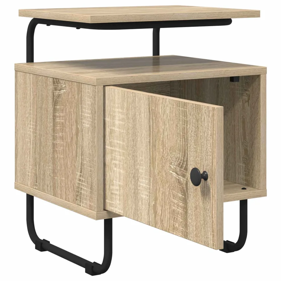 Table de chevet 2 pc Chêne Sonoma Bois d'ingénierie - 5