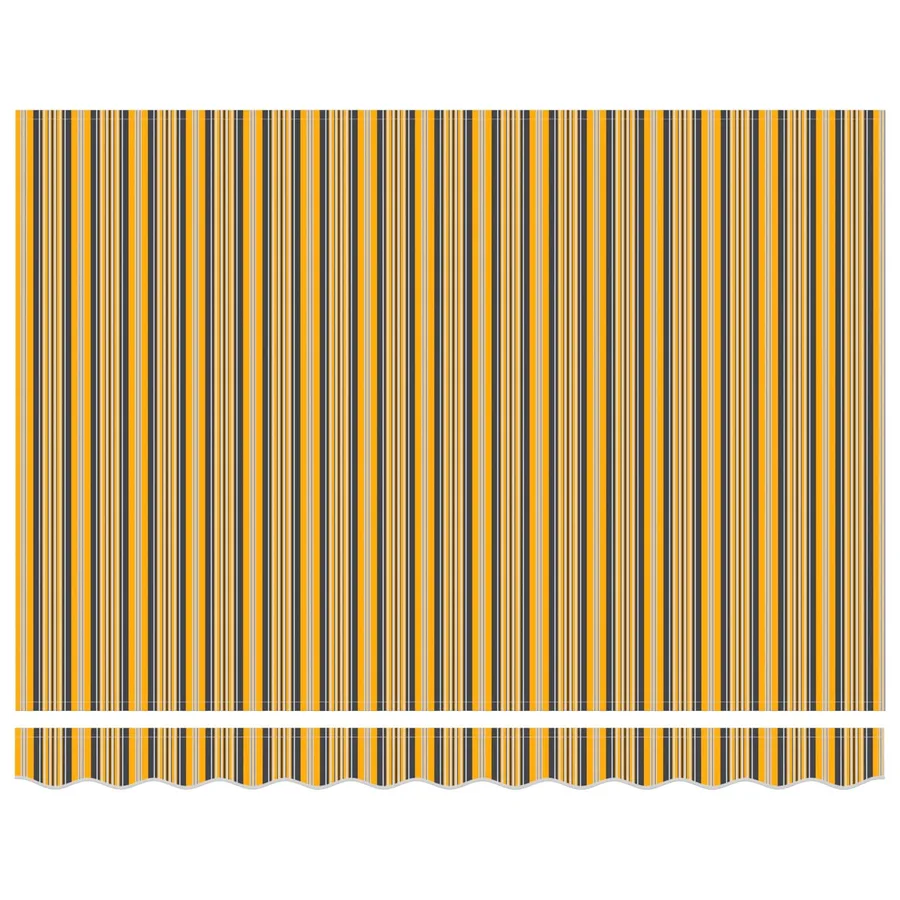 Auvent rétractable Jaune, Gris et Blanc 3 x 2 m - 6