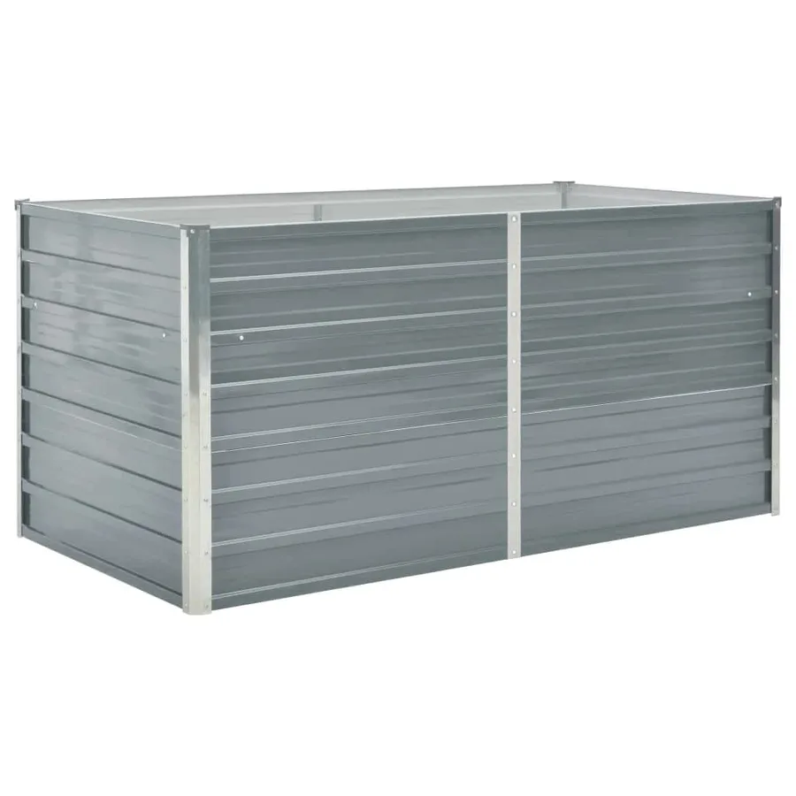 Jardinière 160 x 80 x 77 cm Gris Acier galvanisé - 2