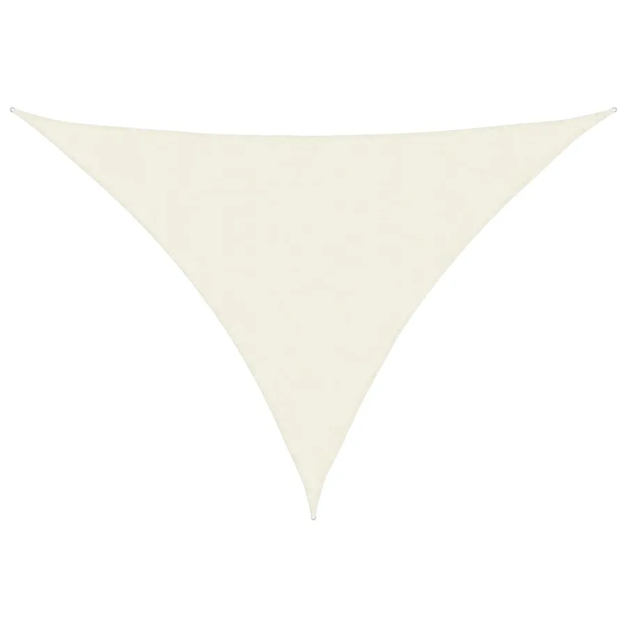 Voile de parasol tissu oxford triangulaire 5x7x7 m crème - 2