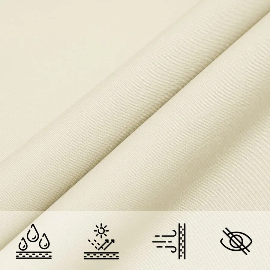 Voile de parasol tissu oxford triangulaire 5x7x7 m crème - 7
