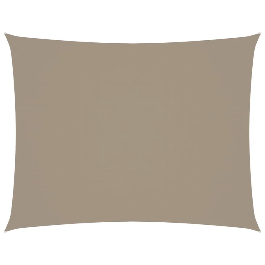 Voile de parasol tissu oxford rectangulaire 3,5x4,5 m taupe - 2