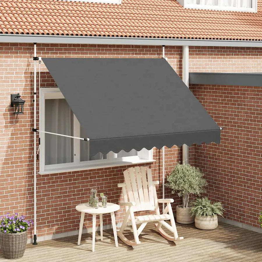 Auvent manuel rétractable 250 cm Anthracite