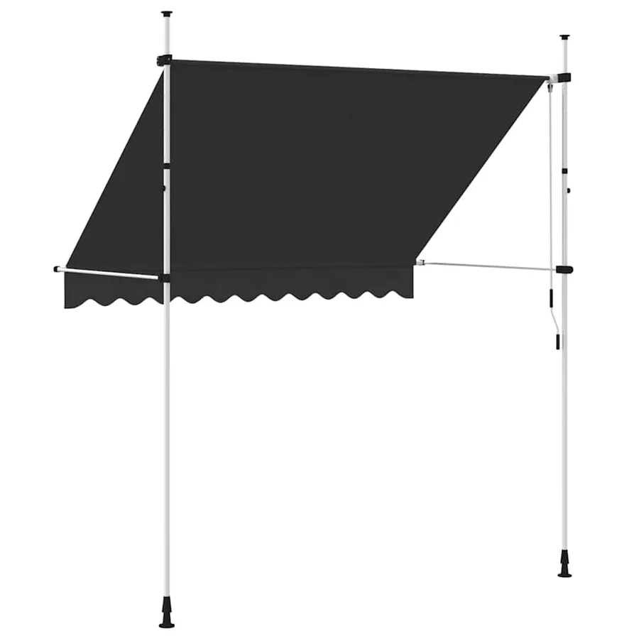 Auvent manuel rétractable 250 cm Anthracite - 5