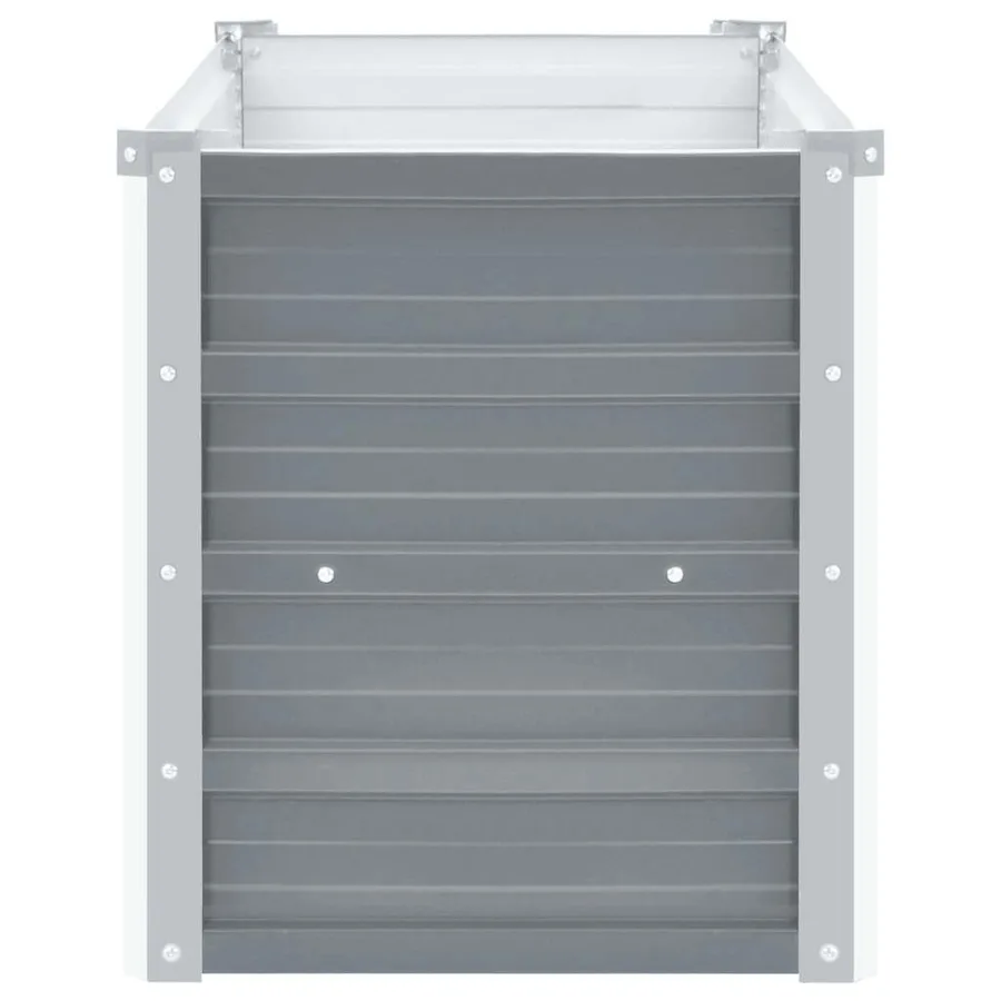Lit surélevé de jardin Acier galvanisé 160x40x45 cm Gris - 4