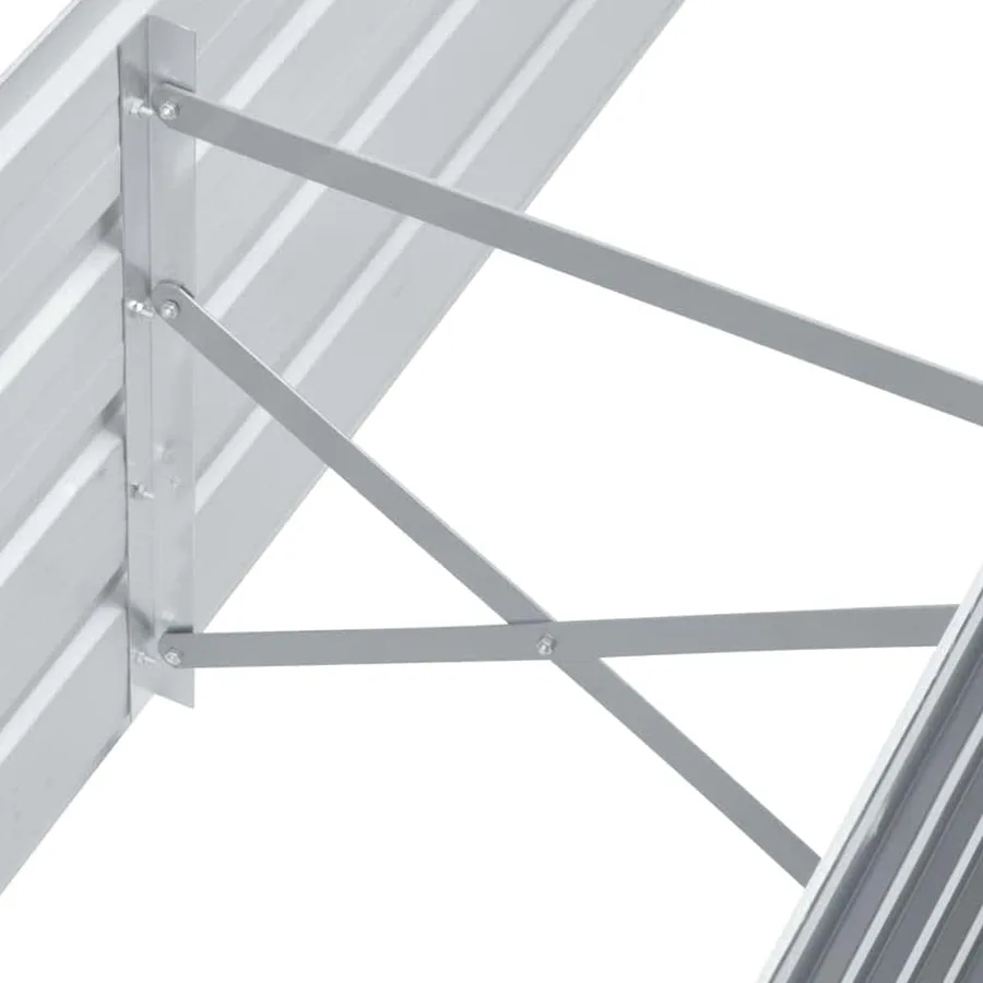 Lit surélevé de jardin Acier galvanisé 160x40x45 cm Gris - 5