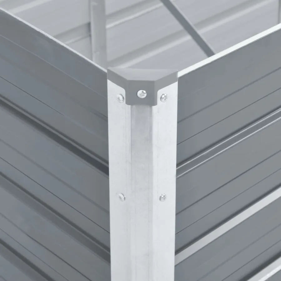 Lit surélevé de jardin Acier galvanisé 160x40x45 cm Gris - 6