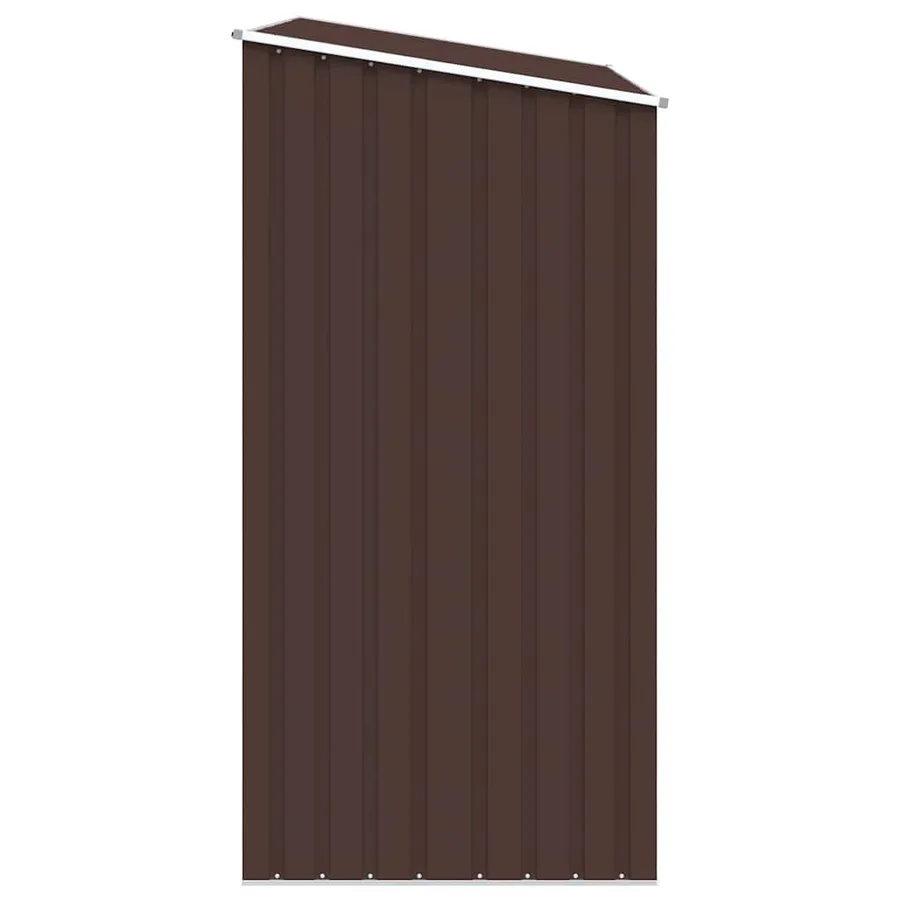 Abri à bois de jardin Marron 245x98x159 cm Acier galvanisé - 7