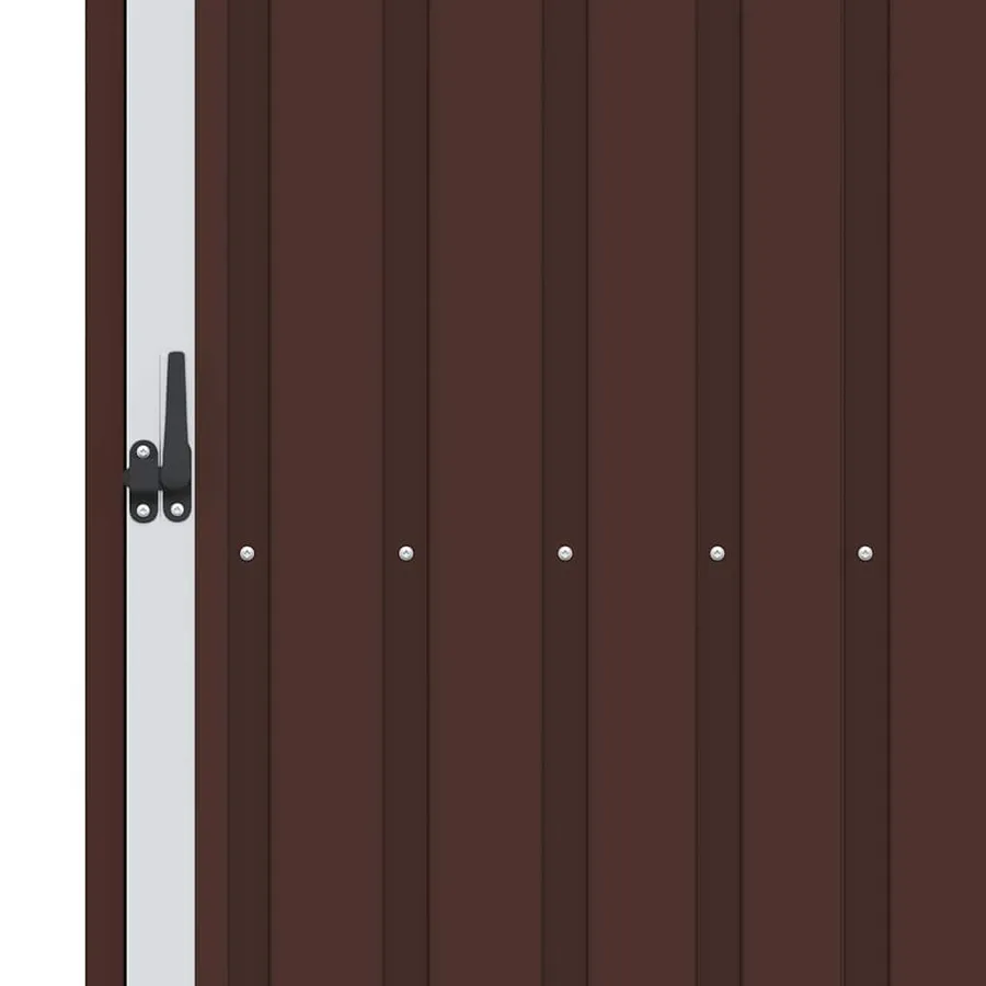 Abri à bois de jardin Marron 245x98x159 cm Acier galvanisé - 9