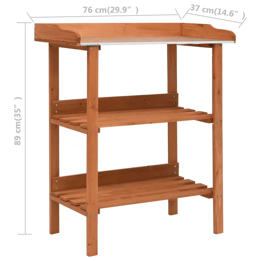 Support pour plantes 76x37x89 cm Bois de sapin - 7